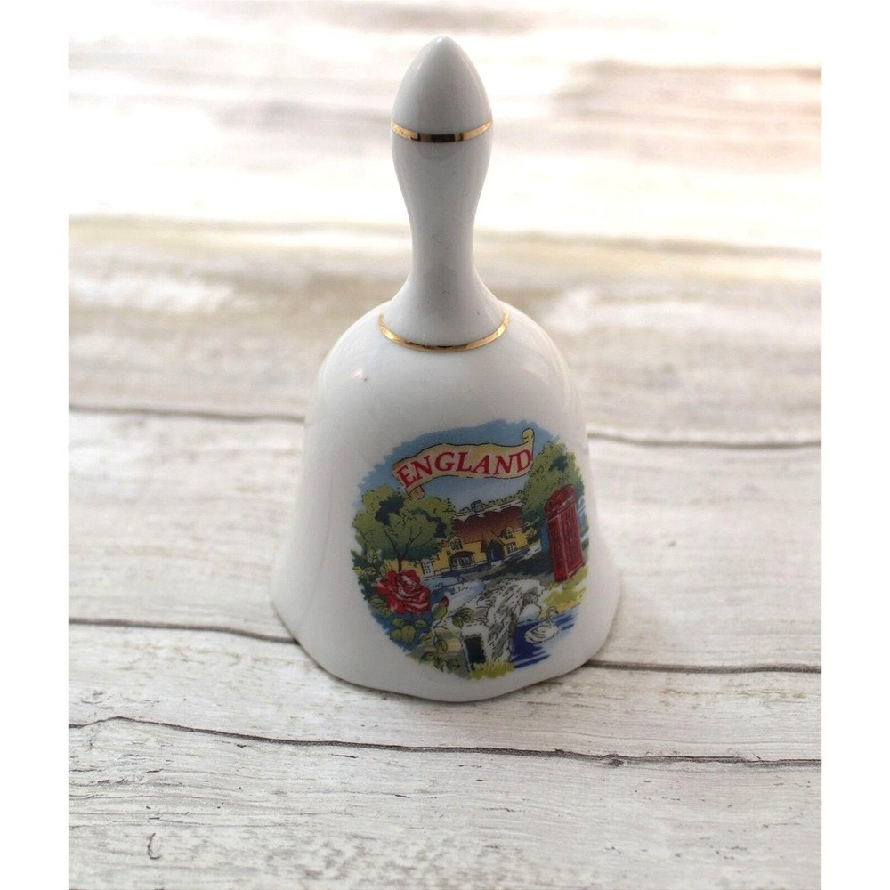 Collectable Vintage ENGLAND Souvenir Bell 4" Tall